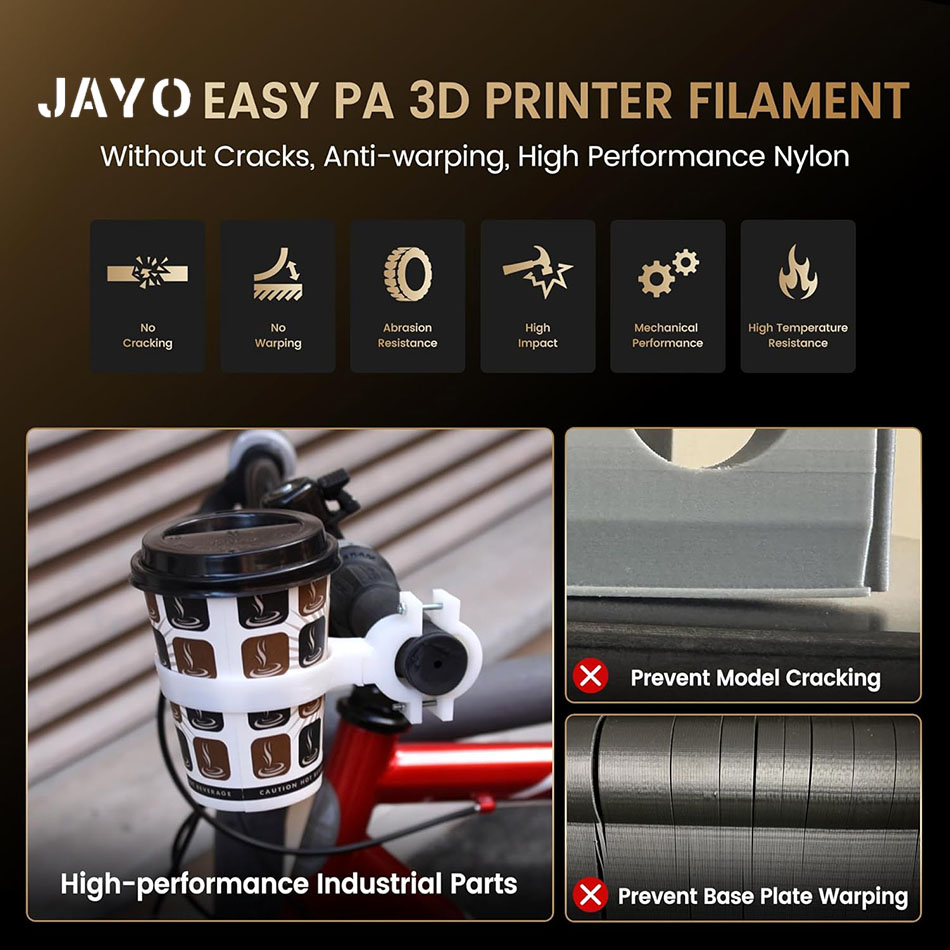 JAYO Easy PA خيوط 1.75 مللي مت - مراجعة 3D Printing Nylon وسعره